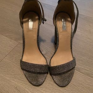 Metallic silver forever 21 heels